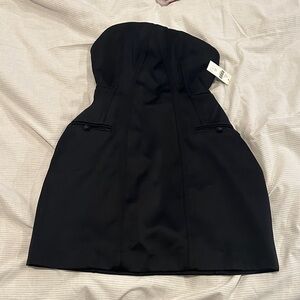 Chic Black Strapless Kids Formal Dress